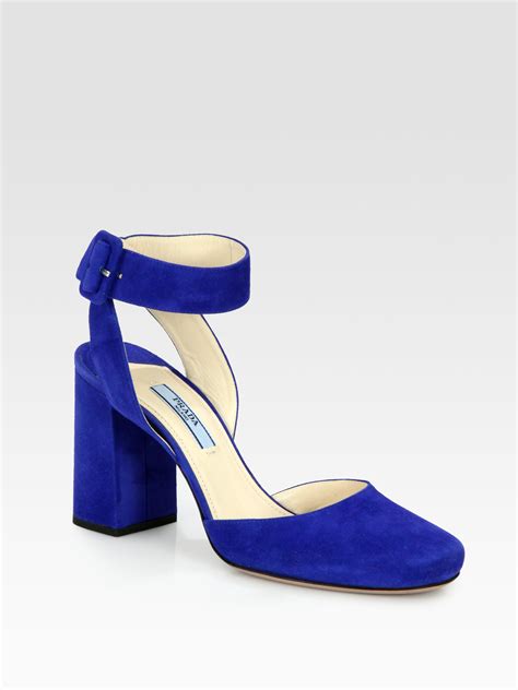 saks prada suede shoes